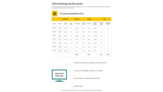 Proposal_For_Television_Advertisement_Services_Advertising_Media_Plan_One_Pager_Sample_Example_Document_Slide_1.jpg