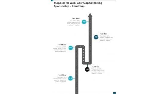 Proposal_For_Web_Cast_Capital_Raising_Sponsorship_Roadmap_One_Pager_Sample_Example_Document_Slide_1.jpg
