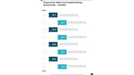 Proposal_For_Web_Cast_Capital_Raising_Sponsorship_Timeline_One_Pager_Sample_Example_Document_Slide_1.jpg