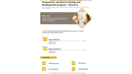 Proposal_For_Workforce_Training_And_Development_Program_About_Us_One_Pager_Sample_Example_Document_Slide_1.jpg