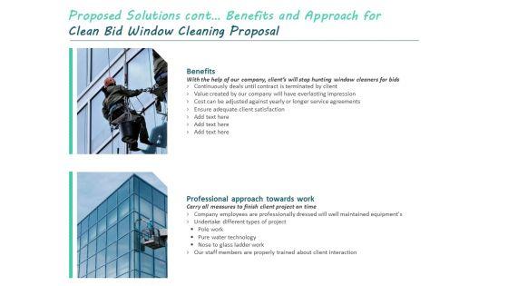 Proposed_Solutions_Cont_Benefits_And_Approach_For_Clean_Bid_Window_Cleaning_Proposal_Ppt_Ideas_Graphic_Images_Slide_1.jpg