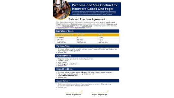 Purchase_And_Sale_Contract_For_Hardware_Goods_One_Pager_PDF_Document_PPT_Template_Slide_1.jpg