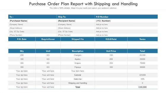 Purchase_Order_Plan_Report_With_Shipping_And_Handling_Ppt_PowerPoint_Presentation_Slides_Display_PDF_Slide_1.jpg