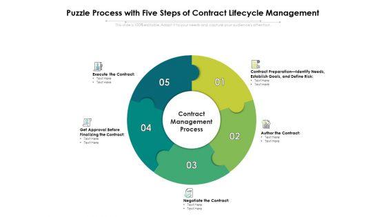 Puzzle_Process_With_Five_Steps_Of_Contract_Lifecycle_Management_Ppt_PowerPoint_Presentation_Icon_Visual_Aids_PDF_Slide_1.jpg