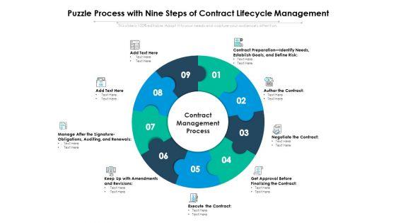 Puzzle_Process_With_Nine_Steps_Of_Contract_Lifecycle_Management_Ppt_PowerPoint_Presentation_Inspiration_Outline_PDF_Slide_1.jpg