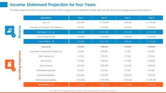 Raising_Company_Capital_From_Public_Funding_Sources_Income_Statement_Projection_For_Four_Years_Clipart_PDF_Slide_1.jpg