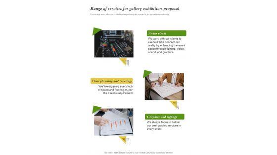 Range_Of_Services_For_Gallery_Exhibition_Proposal_One_Pager_Sample_Example_Document_Slide_1.jpg