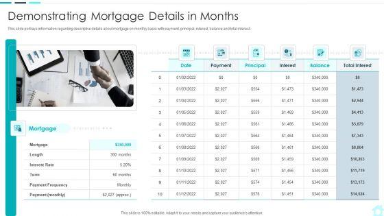 Real_Estate_Assets_Financing_Analysis_Demonstrating_Mortgage_Details_In_Months_Summary_PDF_Slide_1.jpg
