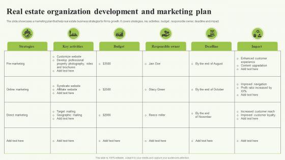 Real_Estate_Organization_Development_And_Marketing_Plan_Infographics_PDF_Slide_1.jpg