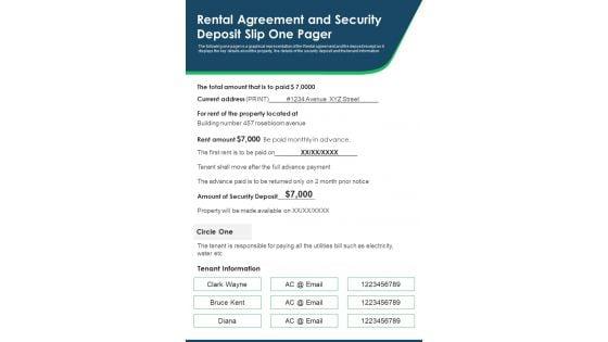 Rental_Agreement_And_Security_Deposit_Slip_One_Pager_PDF_Document_PPT_Template_Slide_1.jpg