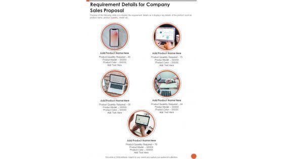Requirement_Details_For_Company_Sales_Proposal_One_Pager_Sample_Example_Document_Slide_1.jpg