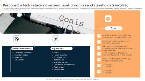 Responsible_Tech_Initiative_Overview_Goal_Principles_And_Stakeholders_Involved_Ppt_Pictures_Infographics_PDF_Slide_1.jpg