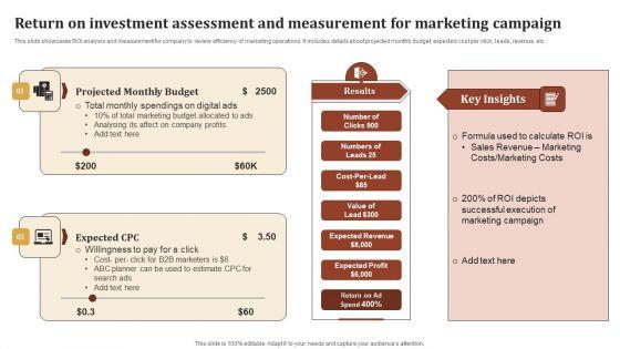 Return_On_Investment_Assessment_And_Measurement_For_Marketing_Campaign_Brochure_PDF_Slide_1.jpg