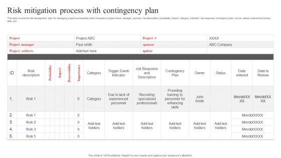 Risk_Mitigation_Process_With_Contingency_Plan_Ppt_PowerPoint_Presentation_Gallery_Templates_PDF_Slide_1.jpg