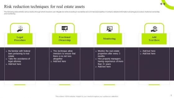 Risk_Reduction_Techniques_For_Real_Estate_Company_Ppt_PowerPoint_Presentation_Complete_Deck_With_Slides_Slide_5.jpg