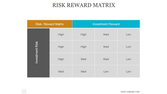 Risk Reward Matrix Ppt PowerPoint Presentation Topics Risk Reward Matrix Ppt PowerPoint Presentation Topics