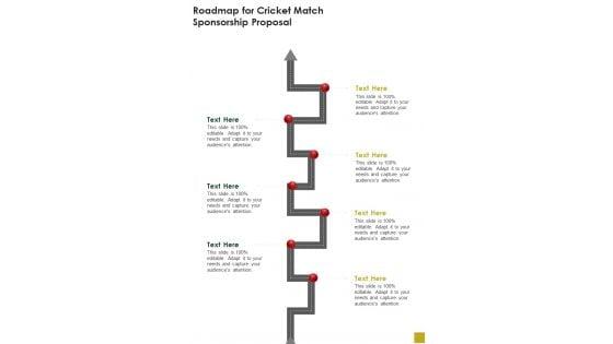 Roadmap_For_Cricket_Match_Sponsorship_Proposal_One_Pager_Sample_Example_Document_Slide_1.jpg