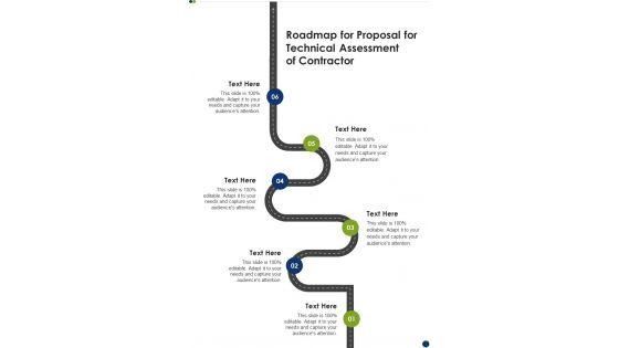 Roadmap_For_Proposal_For_Technical_Assessment_Of_Contractor_One_Pager_Sample_Example_Document_Slide_1.jpg
