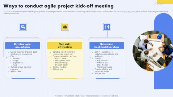 Ways To Conduct Agile Project Kick Off Meeting Ideas PDF Ways To Conduct Agile Project Kick Off Meeting Ideas PDF