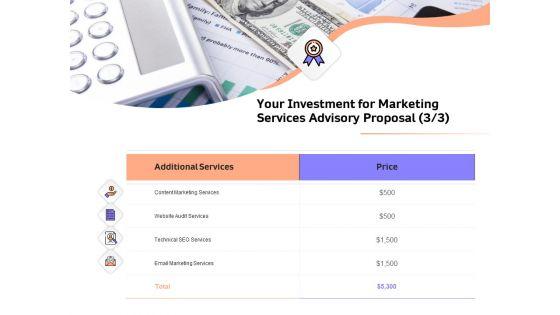 Sales_Strategy_Consulting_Your_Investment_For_Marketing_Services_Advisory_Proposal_Summary_PDF_Slide_1.jpg