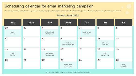 Scheduling_Calendar_For_Email_Marketing_Campaign_Online_And_Offline_Brand_Promotion_Icons_PDF_Slide_1.jpg