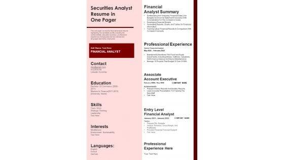 Securities_Analyst_Resume_In_One_Pager_PDF_Document_PPT_Template_Slide_1.jpg