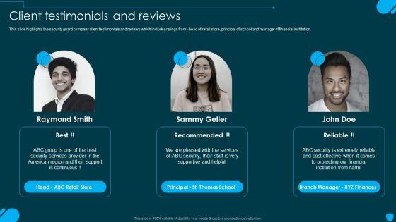 Security_And_Human_Resource_Services_Business_Profile_Client_Testimonials_And_Reviews_Information_PDF_Slide_1.jpg