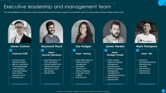 Security_And_Human_Resource_Services_Business_Profile_Executive_Leadership_And_Management_Sample_PDF_Slide_1.jpg