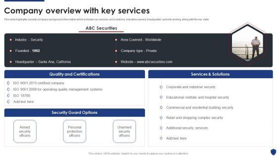 Security Officer Service Company Profile Company Overview With Key Services Background PDF Security Officer Service Company Profile Company Overview With Key Services Background PDF