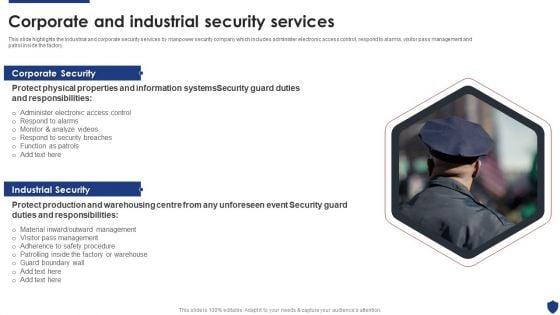 Security_Officer_Service_Company_Profile_Corporate_And_Industrial_Security_Services_Demonstration_PDF_Slide_1.jpg