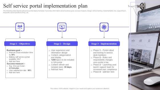Self Service Portal Implementation Plan Background PDF Self Service Portal Implementation Plan Background PDF