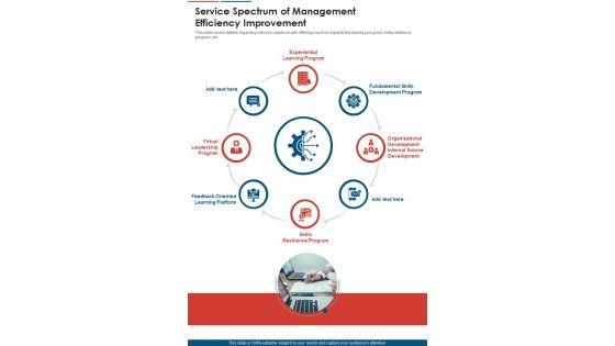 Service_Spectrum_Of_Management_Efficiency_Improvement_One_Pager_Sample_Example_Document_Slide_1.jpg
