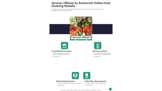 Services_Offered_By_Restaurant_Online_Food_Ordering_Website_One_Pager_Sample_Example_Document_Slide_1.jpg