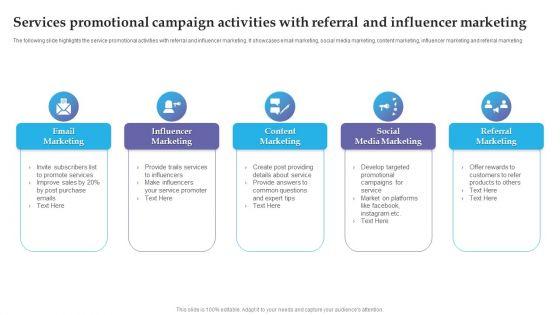 Services_Promotional_Campaign_Activities_With_Referral_And_Influencer_Marketing_Icons_PDF_Slide_1.jpg