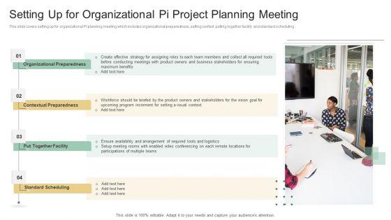 Setting Up For Organizational Pi Project Planning Meeting Ppt Infographics Template PDF Setting Up For Organizational Pi Project Planning Meeting Ppt Infographics Template PDF