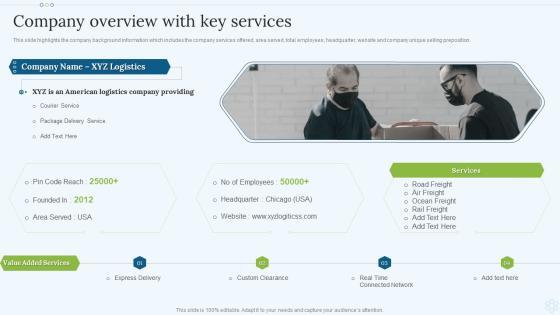 Shipping Services Company Profile Company Overview With Key Services Elements PDF Shipping Services Company Profile Company Overview With Key Services Elements PDF