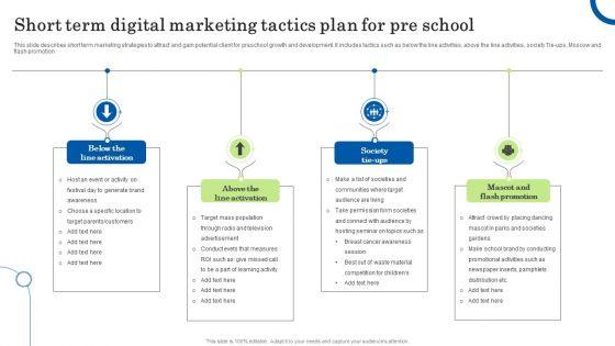 Short_Term_Digital_Marketing_Tactics_Plan_For_Pre_School_Ppt_Summary_Visuals_PDF_Slide_1.jpg