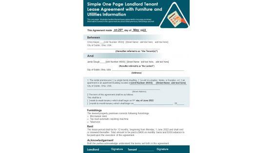Simple_One_Page_Landlord_Tenant_Lease_Agreement_With_Furniture_And_Utilities_Information_PDF_Document_PPT_Template_Slide_1.jpg