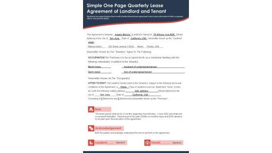 Simple_One_Page_Quarterly_Lease_Agreement_Of_Landlord_And_Tenant_PDF_Document_PPT_Template_Slide_1.jpg
