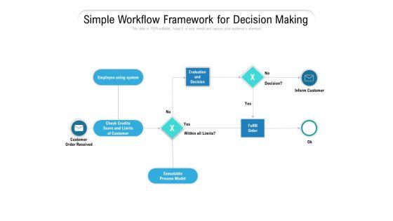 Simple Workflow Framework For Decision Making Ppt PowerPoint Presentation Slides Ideas PDF Simple Workflow Framework For Decision Making Ppt PowerPoint Presentation Slides Ideas PDF