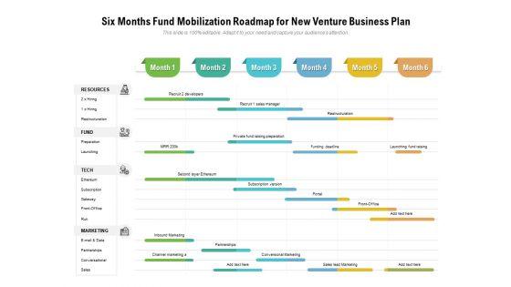 Six_Months_Fund_Mobilization_Roadmap_For_New_Venture_Business_Plan_Diagrams_Slide_1.jpg