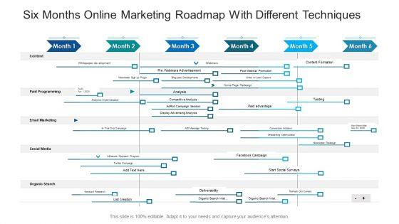 Six_Months_Online_Marketing_Roadmap_With_Different_Techniques_Ppt_Icon_Inspiration_PDF_Slide_1.jpg