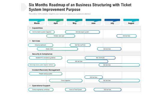 Six_Months_Roadmap_Of_An_Business_Structuring_With_Ticket_System_Improvement_Purpose_Information_Slide_1.jpg