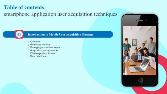 Smartphone Application User Acquisition Techniques Table Of Contents Download PDF Smartphone Application User Acquisition Techniques Table Of Contents Download PDF