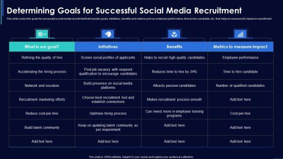 Social_Media_Hiring_Strategic_Procedure_Determining_Goals_For_Successful_Social_Media_Recruitment_Elements_PDF_Slide_1.jpg