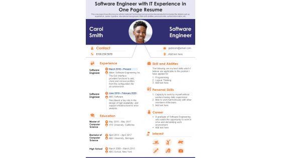 Software_Engineer_With_IT_Experience_In_One_Page_Resume_PDF_Document_PPT_Template_Slide_1.jpg