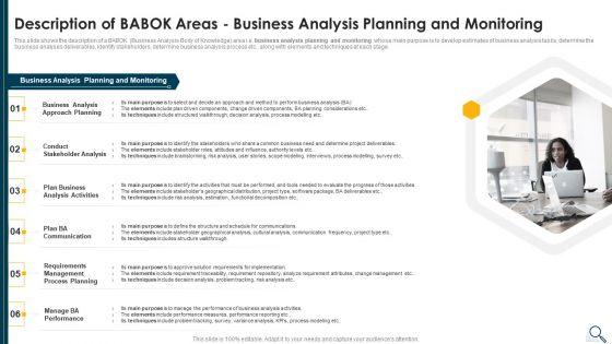 Solution_Evaluation_Criteria_Assessment_And_Threat_Impact_Matrix_Description_Of_Babok_Areas_Business_Icons_PDF_Slide_1.jpg