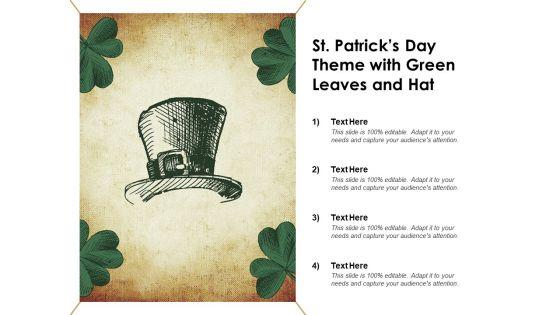 St_Patricks_Day_Theme_With_Green_Leaves_And_Hat_Ppt_PowerPoint_Presentation_Gallery_Slides_Slide_1.jpg