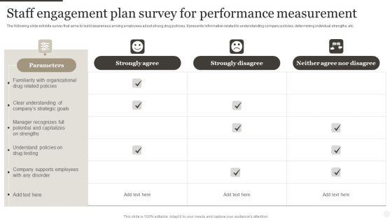 Staff Engagement Plan Survey For Performance Measurement Designs PDF Staff Engagement Plan Survey For Performance Measurement Designs PDF