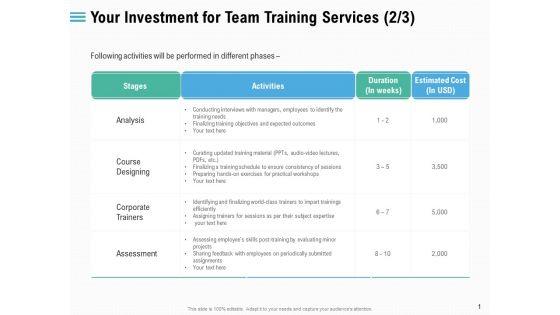 Staff_Engagement_Training_And_Development_Your_Investment_For_Team_Training_Services_Activities_Download_PDF_Slide_1.jpg